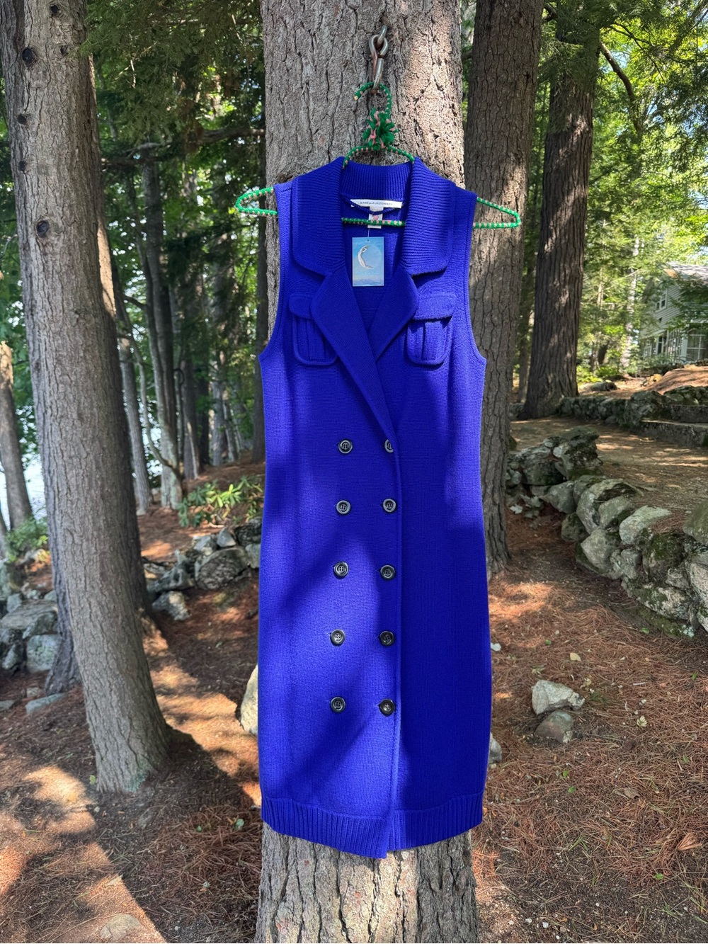 Diane Von Furstenberg Cobalt Blue Sweater Dress M